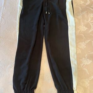 Black and White Jogger Pants
